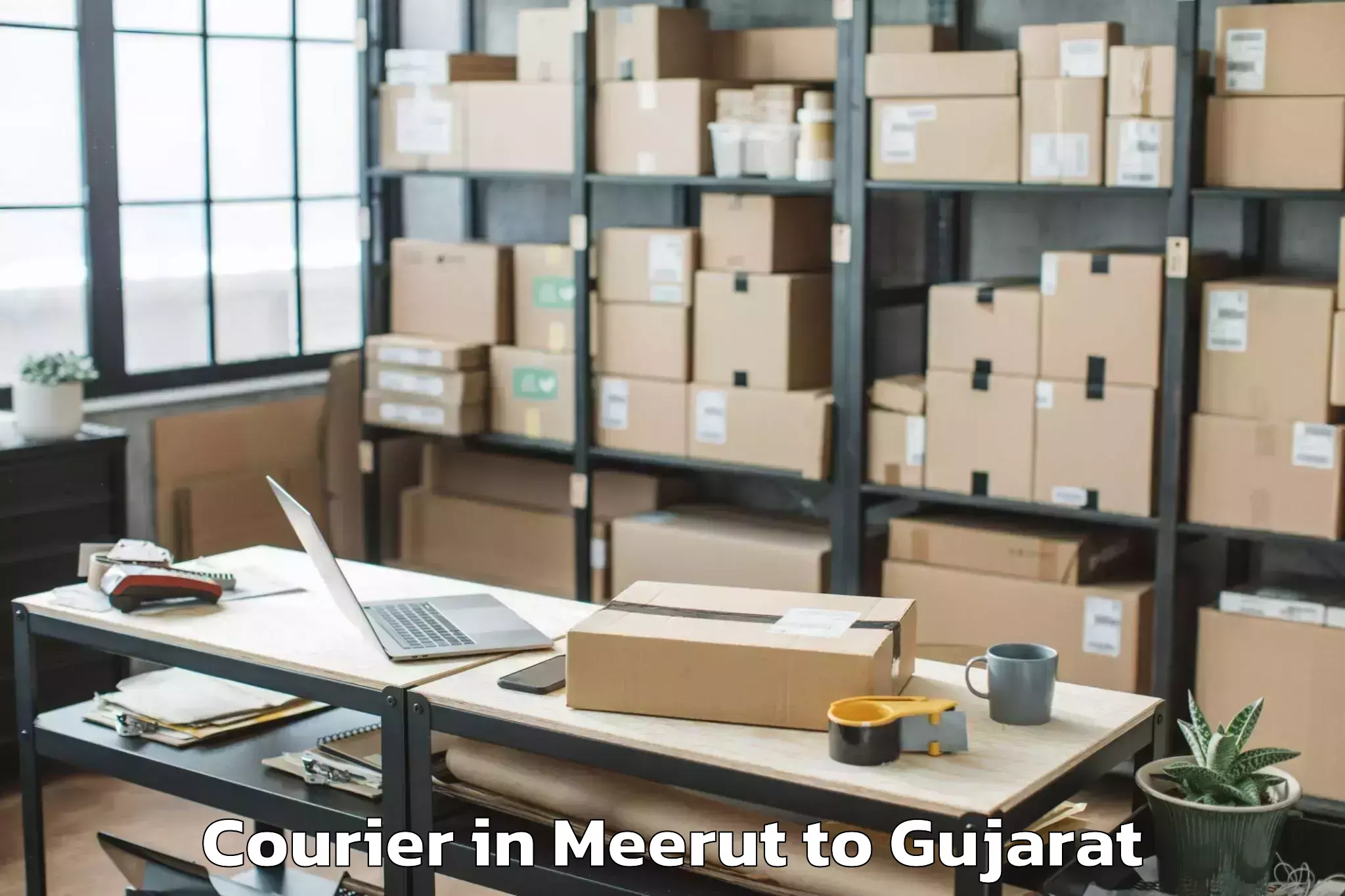 Get Meerut to Una Gir Somnath Courier